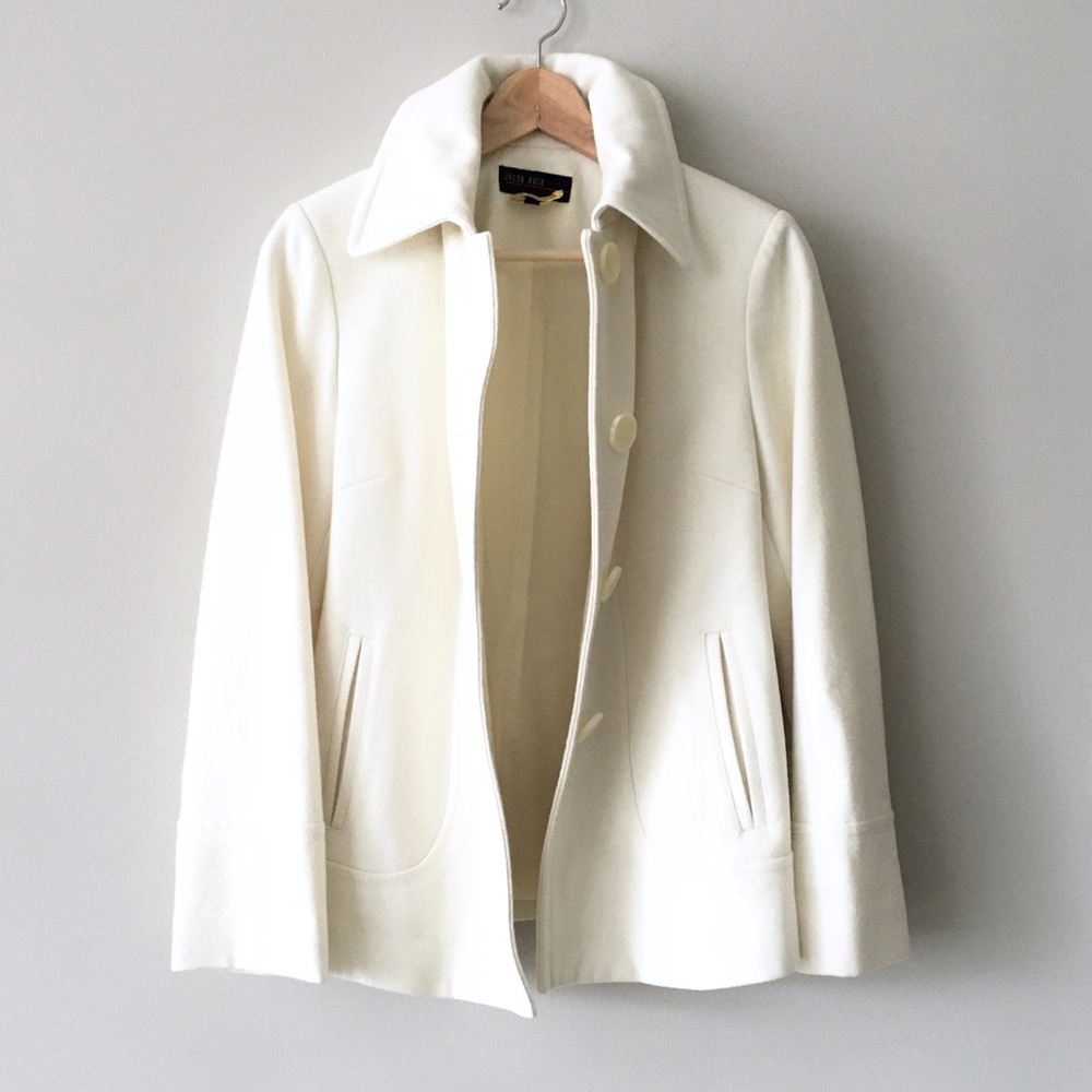 Jason Kole Cream Wool Coat